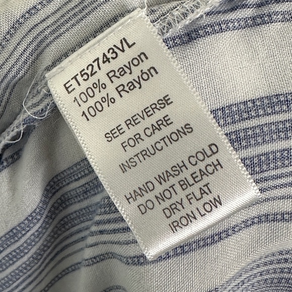 En Creme MOONFLOWER BLOUSE (NAVY) - L / NAVY/WHITE PRINT - Picture 14 of 15